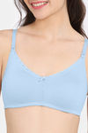 Rosaline Double Layered Non Wired 3/4Th Coverage T-Shirt Bra - Delicate Blue — thumbnail 4
